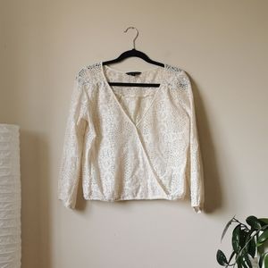 AEO Lace Surplice Top